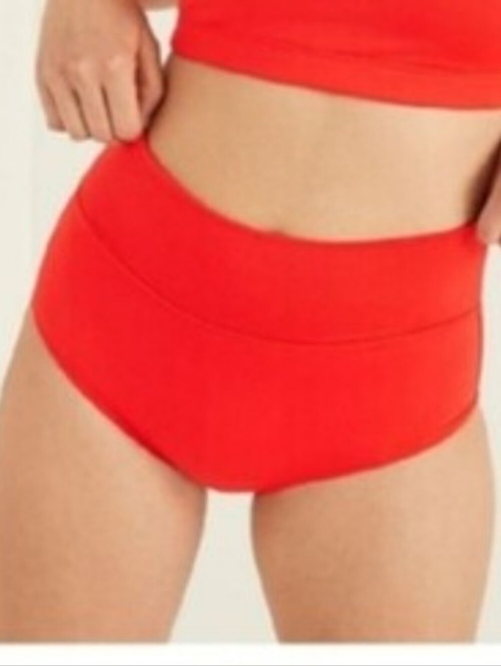 Victoria's secret pink swim high waist shortie bikini bottom MEDIUM RED